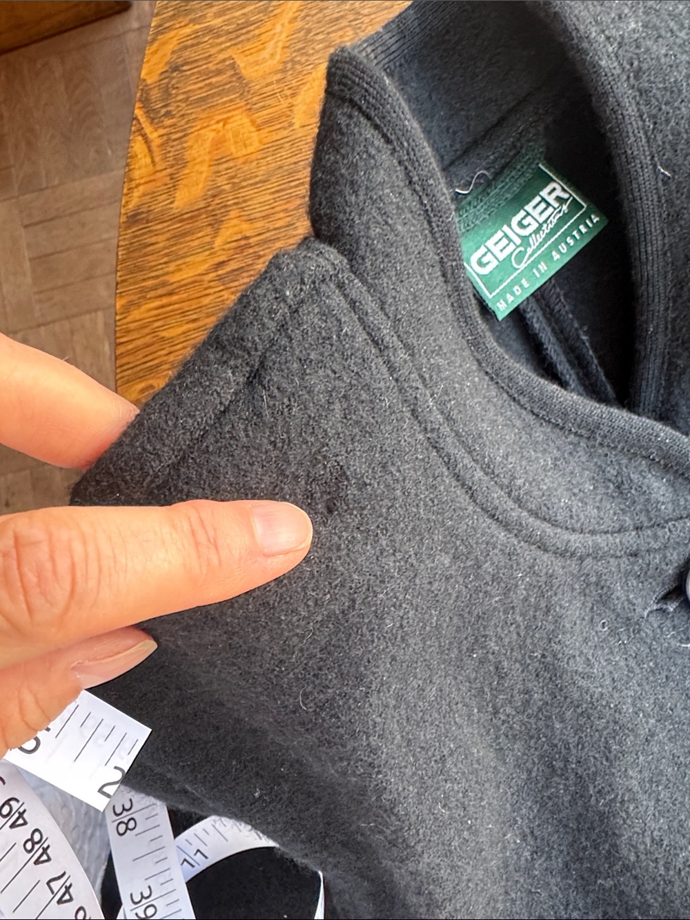 Geiger Boiled Wool jacket with Button Front - Picture 8 of 8